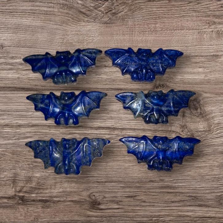 Lapis lazulli vleermuizen, Verzamelen, Mineralen en Fossielen, Mineraal, Ophalen of Verzenden