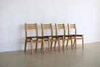 vintage eetkamerstoelen | stoelen | jaren 60 | Zweeds, Vier, Gebruikt, Ophalen of Verzenden, Hout