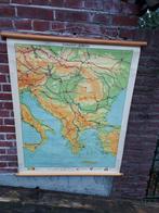 Schoolkaart van Zuid-oost Europa., Antiek en Kunst, Antiek | Schoolplaten, Aardrijkskunde, Verzenden