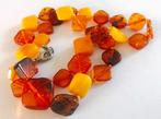 Barnsteen Amber ketting collier, Ophalen, Zo goed als nieuw, Steen of Mineraal, Met edelsteen