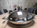 Simtronic S.W.S. Braadpan 28 cm - Nieuwstaat!, Ophalen of Verzenden, Zo goed als nieuw, Rvs, Keramische plaat