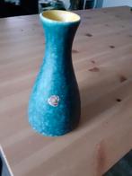 Vintage vaasje blauw gewolkt 18cm hoog, Antiek en Kunst, Antiek | Vazen, Ophalen of Verzenden