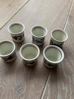 Boerenbont eieren dopjes 6 stuks, Verzenden, Overige typen, Zo goed als nieuw, Aardewerk