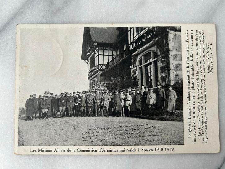 Wo1: ak commission d armistice, Verzamelen, Militaria | Algemeen, Landmacht, Foto of Poster, Nederland, Verzenden