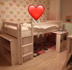 Halfhoogslaper met uitschuifbaar bureau, Kinderen en Baby's, Kinderkamer | Stapelbedden en Hoogslapers, Ophalen, Gebruikt, Halfhoogslaper