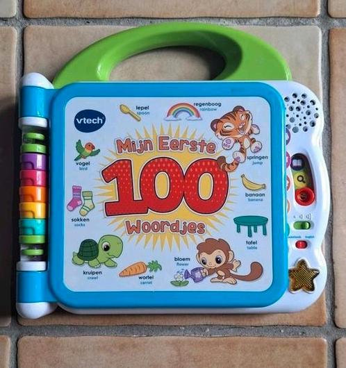 V Tech interactief boek "Mijn eerste 100 woordjes", Kinderen en Baby's, Speelgoed | Vtech, Zo goed als nieuw, 6 maanden tot 2 jaar