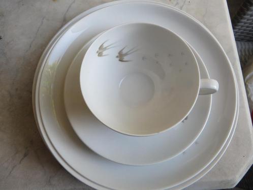 A.D. Copier Eschenbach porselein eet set, decor zwaluwen, Antiek en Kunst, Antiek | Servies los, Ophalen of Verzenden