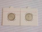 2 x Halve Gulden Wilhelmina, Postzegels en Munten, Munten | Nederland, Setje, ½ gulden, Zilver, Koningin Wilhelmina