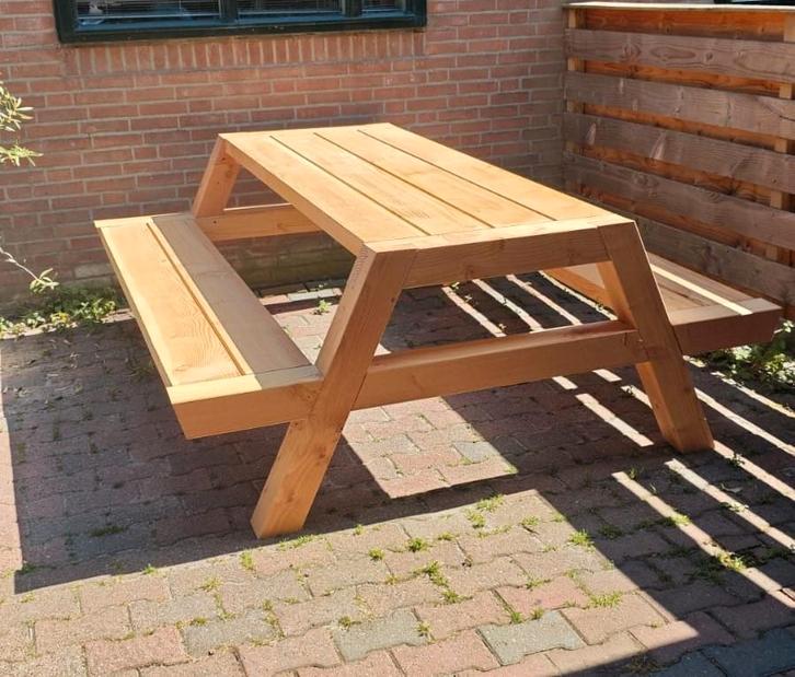 Picknicktafel, tuintafel, picknickset, tuinset, Tuin en Terras, Picknicktafels, Nieuw, Rechthoekig, Hout, Ophalen of Verzenden