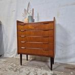 Henning Jørgensen vintage Deense ladekast halkastje jaren 60, Ophalen, Kommode, tallboy, chest of drawers, commode, 5 laden of meer