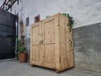 Vintage Houten Dressoir | Landelijk Wandmeubel Opberg Kast, Met deur(en), Minder dan 150 cm, 100 tot 150 cm, Gebruikt