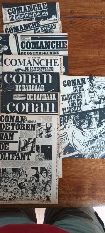 Stripboeken van Comanche, Conan, Rihanna en Andrax 1974/1975 beschikbaar voor biedingen