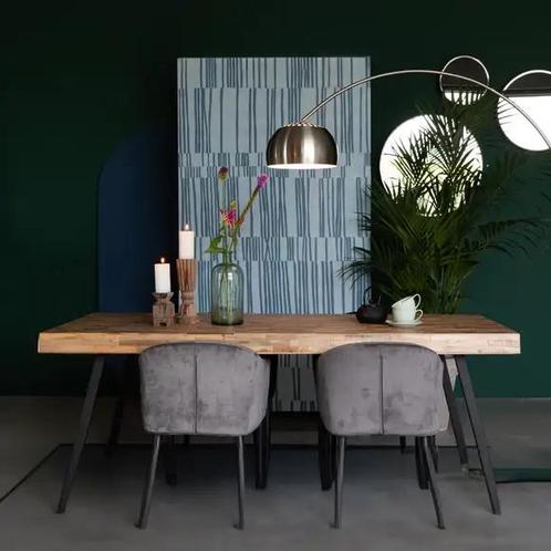 Actie Showmodel Eettafel met 4 stoelen, Huis en Inrichting, Tafels | Eettafels, Nieuw, 50 tot 100 cm, Vijf personen of meer, Rechthoekig