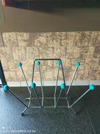 Mid-Century Jaren 60 chroom met turquoise Houten bollen, Huis en Inrichting, Woonaccessoires | Krantenbakken en Lectuurbakken