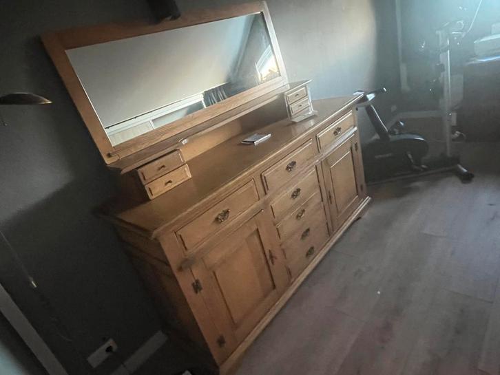 Prachtig dressoir met losse bijpassende spiegel, Huis en Inrichting, Kasten | Dressoirs, Gebruikt, 150 tot 200 cm, 50 tot 75 cm