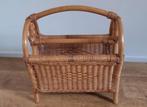 Rotan lektuurmand, krantenbak, retro, Ophalen of Verzenden, Zo goed als nieuw