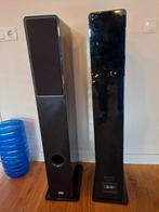 Heco speakers zwart pianolak, Ophalen, 120 watt of meer, Front, Rear of Stereo speakers, Overige merken