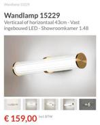 Wandlamp glas met goud, Ophalen of Verzenden, Nieuw, Glas