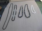 5 stuks halsketting dames  parels ., Ophalen of Verzenden, Zo goed als nieuw, Overige kleuren, Overige materialen