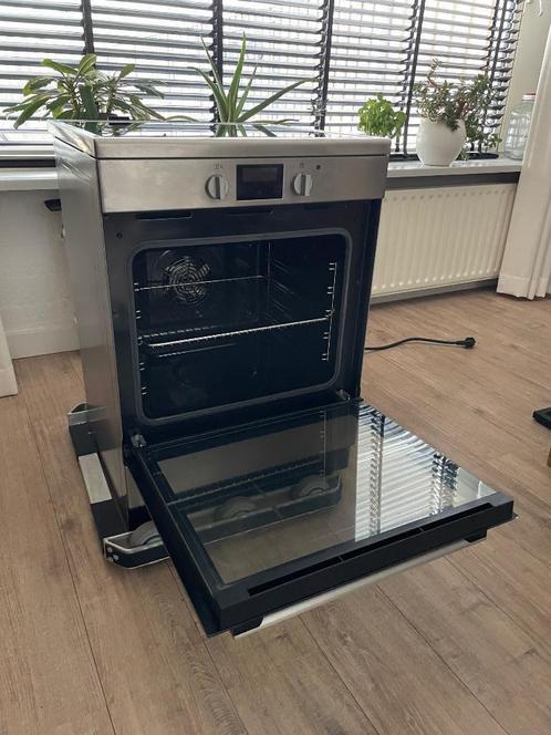 AEG CIB6642ABW Inductiefornuis + Oven – 3-fase, Witgoed en Apparatuur, Fornuizen, Zo goed als nieuw, Vrijstaand, Elektrisch, 4 kookzones