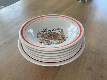 Pastaschaal met 6 borden toscane italy mediterraan beschikbaar voor biedingen