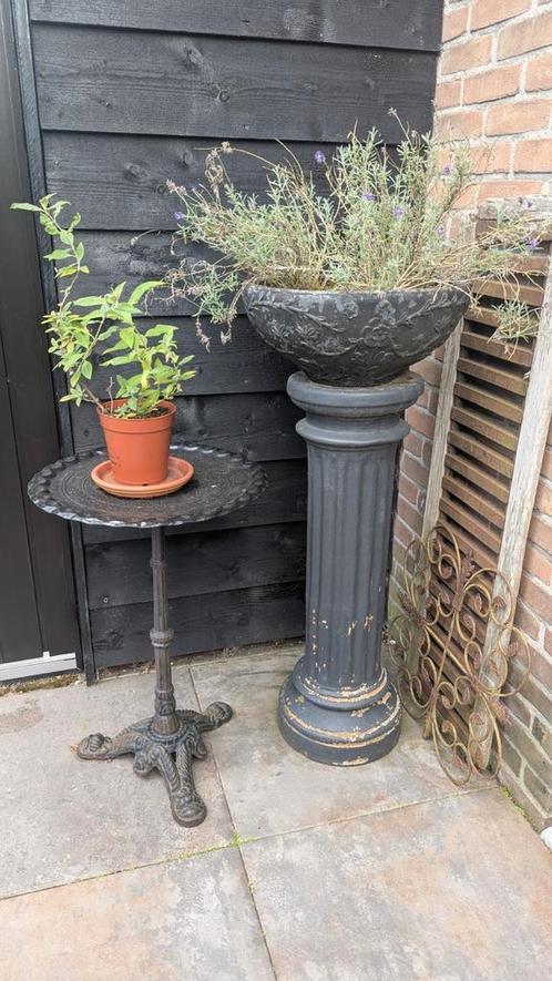 Terracotta pilaar, sokkel of planten zuil, Tuin en Terras, Tuinvazen, Gebruikt, Ophalen