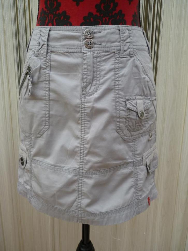 Esprit katoenen rok size 36 grijs (maat 42/44), Kleding | Dames, Rokken, Zo goed als nieuw, Maat 42/44 (L), Grijs, Boven de knie