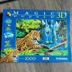 Magic puzzel 3D effect 1000 stukjes leeuw Clementoni, Ophalen of Verzenden, 500 t/m 1500 stukjes, Zo goed als nieuw, Legpuzzel