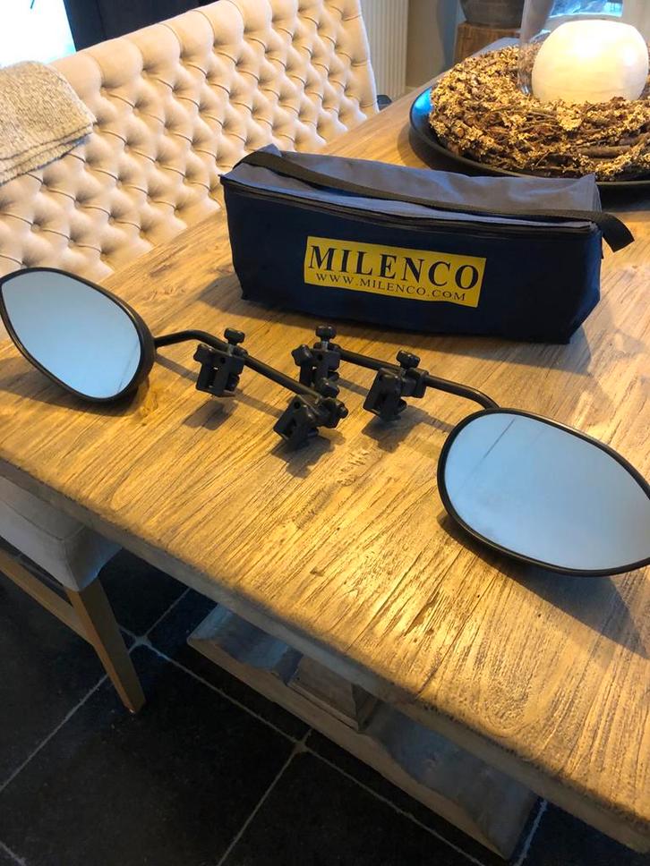 Milenco Caravan Spiegels met Tas, Caravans en Kamperen, Caravan accessoires, Gebruikt, Ophalen