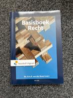 Basisboek Recht - 16e druk - Mr. O.A.P. van der Roest, Ophalen of Verzenden, Gamma, Zo goed als nieuw, HBO