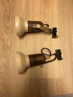 Vintage lampen met rails, Ophalen of Verzenden, Gebruikt