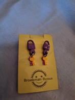 Sleutel oorbellen, Sieraden, Tassen en Uiterlijk, Kindersieraden, Verzenden, Zo goed als nieuw, Paars, Oorbellen