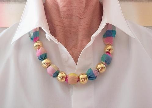 Ketting, Sieraden, Tassen en Uiterlijk, Kettingen, Zo goed als nieuw, Overige materialen, Overige kleuren, Met strass, Verstelbaar
