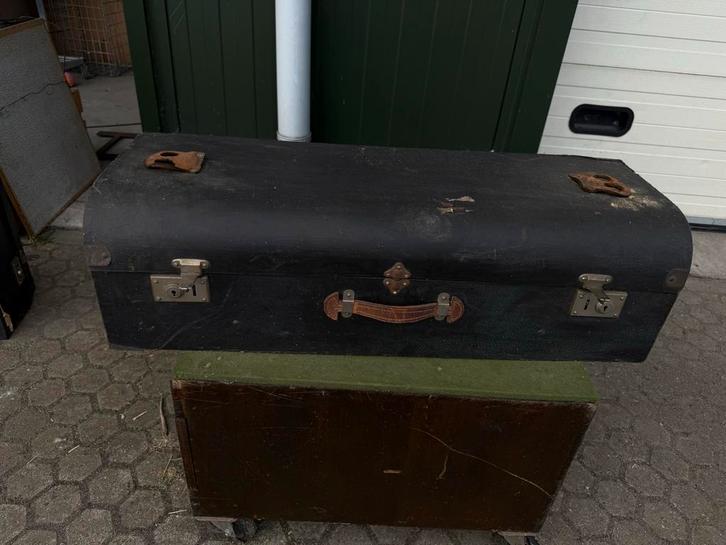 2 Antieke Autokoffers Jaren '20, Huis en Inrichting, Woonaccessoires | Kisten, Gebruikt, Minder dan 50 cm, 50 tot 100 cm, Overige materialen