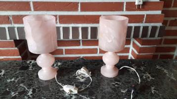 2 x Vintage sixtees Tafellamp volledig in marmer beschikbaar voor biedingen