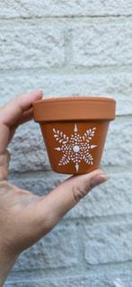 Handgeschilderd terracotta pot, Ophalen of Verzenden, Rond, Binnen
