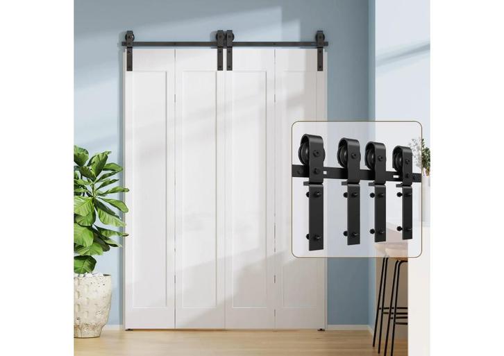 double door bi-fold door hardware kits OPisPO, Huis en Inrichting, Stoffering | Gordijnen en Lamellen, Nieuw, Minder dan 100 cm