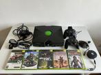 Xbox Classic Original incl. 2 controllers, 6 games, Spelcomputers en Games, Met 2 controllers, Gebruikt, Ophalen of Verzenden