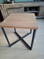 Drie mooie en industriële bijzettafeltjes, Huis en Inrichting, Tafels | Bijzettafels, Minder dan 55 cm, Vierkant, Zo goed als nieuw