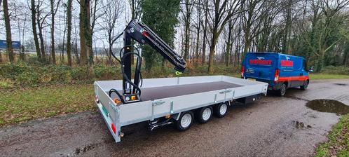 Kuiphuis K12 tridem + Hiab T-CLX 038-4, Auto diversen, Aanhangers en Bagagewagens, Nieuw, Ophalen