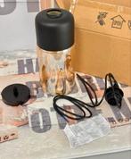 Hanglamp E27 Zwart AMBER geel Hang-lamp Glas 30CM lang Nieuw, Huis en Inrichting, Lampen | Hanglampen, Nieuw, Ophalen of Verzenden