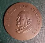 Penning SIR WINSTON CHURCHILL., Ophalen of Verzenden, Brons, Nederland