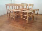 Vintage Deense J39 stoelen van Børge Mogensen voor FDB, Huis en Inrichting, Stoelen, Ophalen, Riet of Rotan, Gebruikt, Bruin