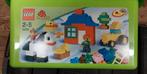 Grote partij Lego Duplo met trein, vliegtuig en div auto's, Kinderen en Baby's, Speelgoed | Bouwstenen, Overige merken, Gebruikt