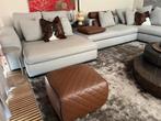 Minotti Leonard bankstel bstaande uit drie delen + hocker, Ophalen, 100 tot 125 cm, Hoekbank, 300 cm of meer