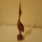 Houten reiger, midcentury 25 cm, Ophalen of Verzenden