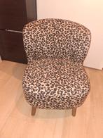 Panterstoel met poef, Huis en Inrichting, Ophalen, Gebruikt, Bruin, Stof
