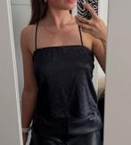 Topje, satijnlook, zwart maat 32 t/m 44, Maat 38/40 (M), Verzenden, Zwart, Nieuw