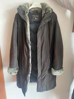 Woolrich Builder Coat dames maat S, Kleding | Dames, Jassen | Winter, Ophalen, Bruin, Zo goed als nieuw, Woolrich