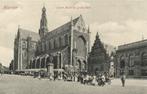 Haarlem - Groote Markt en Groote Kerk - volk kar - ongelopen, Ophalen of Verzenden, Voor 1920, Ongelopen, Noord-Holland